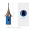 Glitzhome® 32" Retro Blue Metal Pagoda Birdhouse